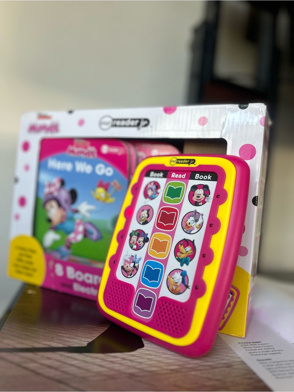 Disney Junior Pink & Yellow Learn-to-Read Toy Tablet